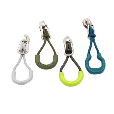 China Decorative Clothes Rope Nickel Free Rubber PVC Colored Zipper Pull Novelty Fancy Zipper Pulls for sale