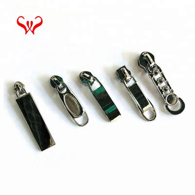 China Factory hot sales nickel free metal zipper puller handbag handbag luggage hardware custom zipper runner with puller for sale