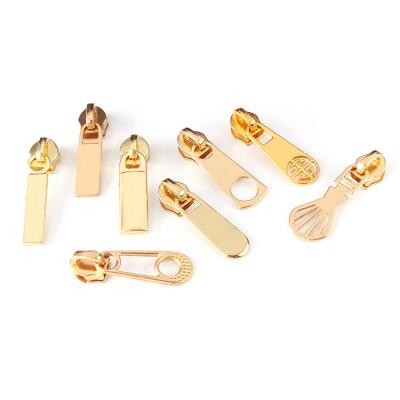 China Nickel Free Customized Brass Slider Zipper No. 5 cheap high quality for luggage and bags for sale