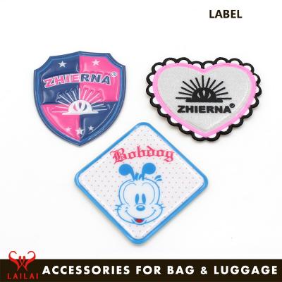 China Durable Patches Bag Custom Label Tags Silicone Rubber Tags for sale