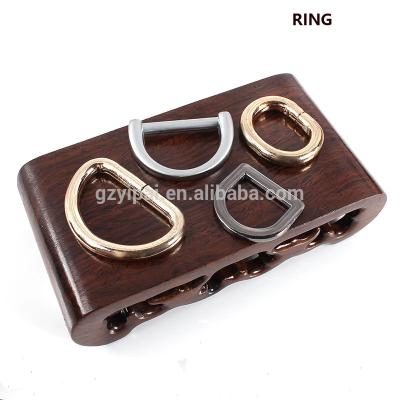 China Durable Factory Price Bag Hardware Accessories Nickel Zinc Alloy Stainless Steel Belt D-Ring Metal D-Ring Buckle For Handbags Bag Strap for sale