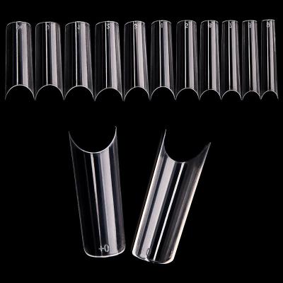 China Fashion Transparent False Nail Tips XL Square Straight Nail Tips Design For Nail Salon for sale