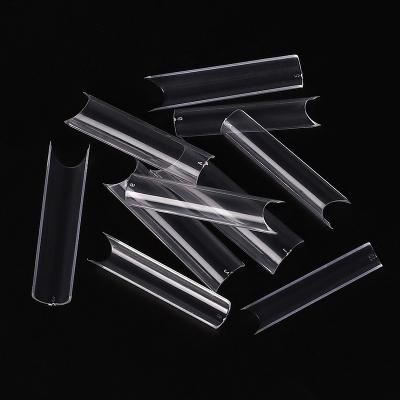 China French Art Tips Extension Straight False Square Nail Tips Super Clear Artificial Nail XXL Square Nail Tips for sale