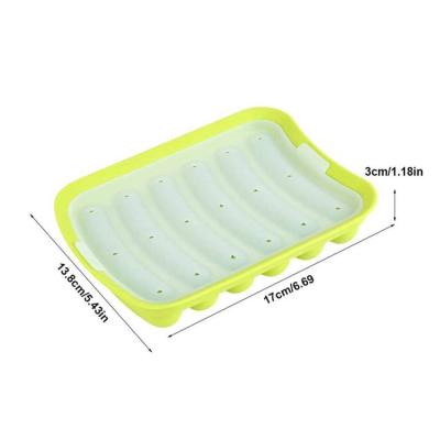 China Sustainable 6 Cavities Silicone Mold DIY Handmade Hamburger Pan Molds Hot Dogs Baking Mold for sale