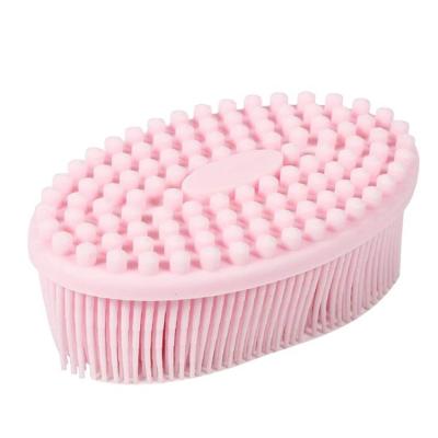 China EXFOLIATE classic quality body silicone loofah brush soft massage loofah brush for sale