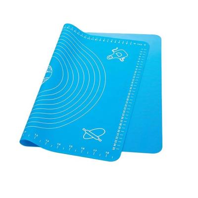 China Heat Resistance Sustainable Reusable Non-Stick Kneading Baking Mat With Measurements Silicone Pastry Mat for sale