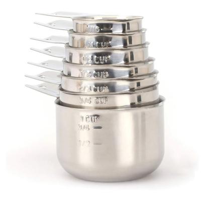 China 7 Piece Stainless Steel Measuring Cup Sets Workable Set for sale