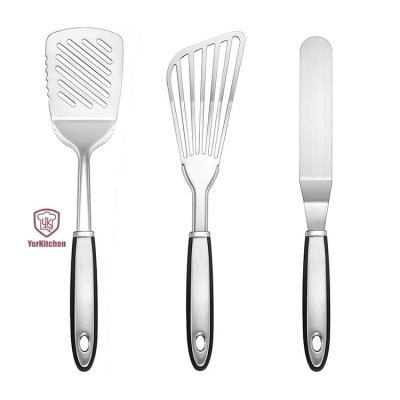 China Sustainable Pancake Fin Fish Spatula Set For Cooking 3 Pieces Slotted Turner Set for sale