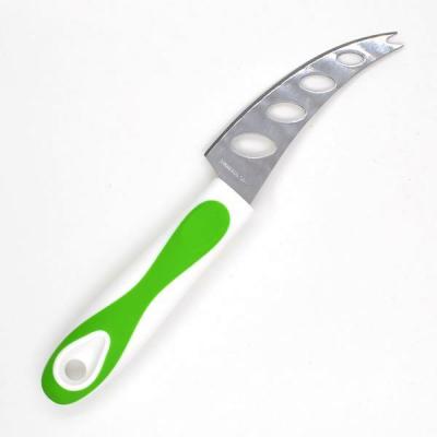 China Sustainable Stainless Steel Cheese Knife With Fork Cheese Tip Serrated Butter Knife for sale