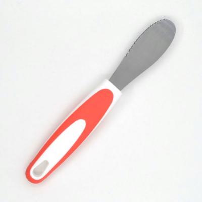 China FFashion Viable Style TPR Handle Professional Stainless Steel Butter Knife for sale