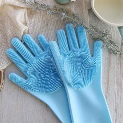 China Dish Washing Eco-friendly Magic Sak Silicone 100% Silicone Cleaning Glove for sale