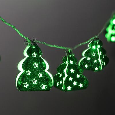 China Battery Operated LED String Light Holiday Decoration 3D Lights Christmas Tree Indoor Paper Light for sale