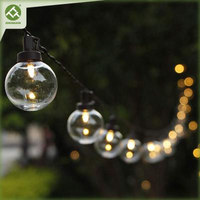 China Waterproof Outdoor Decoration G40 Solar Globe Fairy Lights Garden Holiday String Light for sale