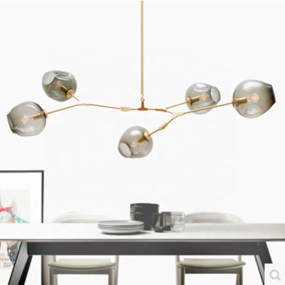 China CE certification simple living room style modern glass pendant light for sale