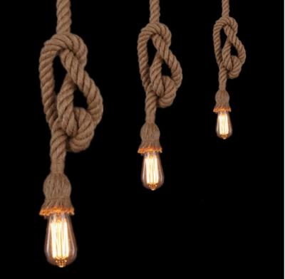 China Trace Clothing Store Lighting Handmade Vintage Hemp Rope Pendant Lamp for sale