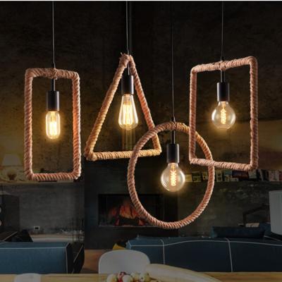 China Living Room Industrial Art Deco Creative Antique Led Ring Pendant Lamp for sale