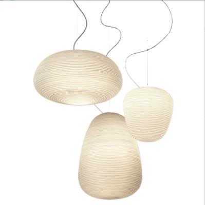 China Modern Minimalist Living Room Bedroom Cafe Lantern Lighting Nordic White Glass Pendant Lights for sale