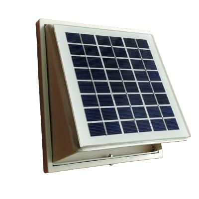 China Solar Panel Powered 2.5W Plastic Solar Wall Fan With Brushless DC Motor For Small House Ventilation for sale