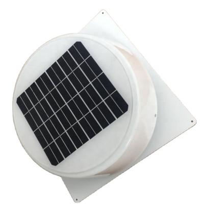 China Outdoor Solar Powered 10w Fan With Powder Coated Steel For Garage, Shed, Greenhouse for sale