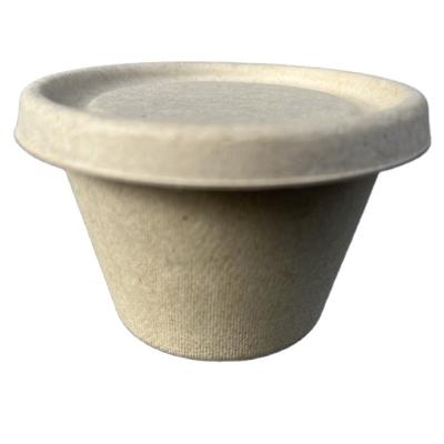 China 4oz Disposable Biodegradable Compostable Sugarcane Sauce Cup With Lid for sale