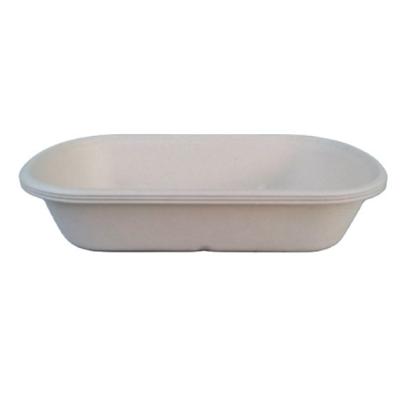 China Disposable Biodegradable Pulp Container Fast Food Lunch Hamburger Paper Box for sale