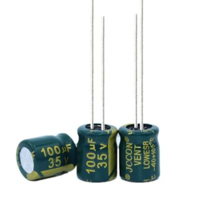 China 100uf 35v Automotive 6x7 6x11 High Voltage Variable Super Capacitors for sale