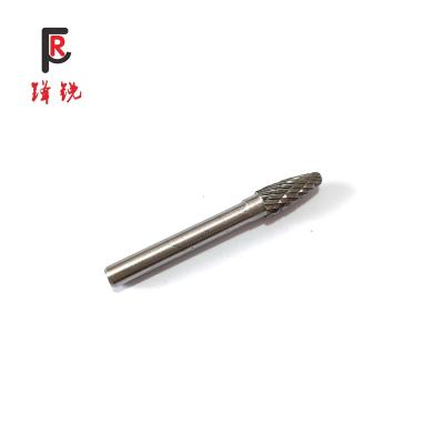 China Abrasive Tools Type  F1425 Factory Tree Shape With Radius Carbide Rotary File Sharp Single Cut Double Cut Tungsten Carbide Burrs for sale