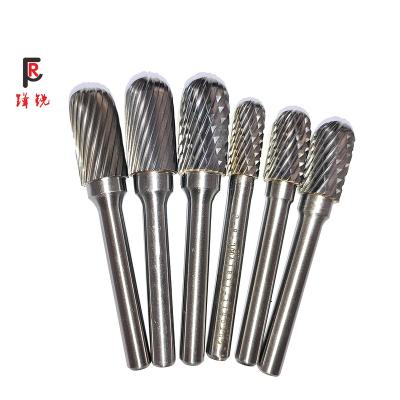 China Durable Power Tools Tungsten Burrs Single Cut Ball Nosed Cylinder Double Cut SC06-16mm Solid Tungsten Carbide Rotary Burrs for sale