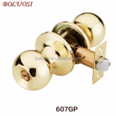 China Toilet Room Mexican Market Antique Brass Tubular Knob Lock 607 for sale