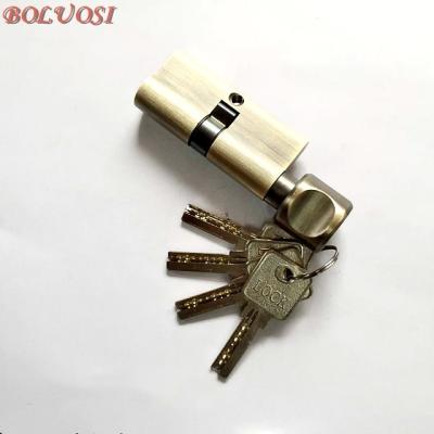 China Door Lock Accessories 7 Pins Antique Brass Cylinder Lock with 5 Brass Master Keys for sale