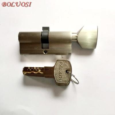 China Umbrella Up-Down Brass Knob Cylinder Series Single Open Groove Door Lock Brass Cylinder With Snack Key for sale