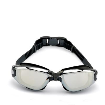 China Impact-Resistance Men Adult Women Swimming Goggles HD Anti-Fog Black for sale