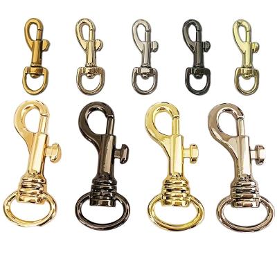 China High Quality Wholesale Metal Key Chain Gold Plated Swivel Clasps Bag Parts Handbag Hardware Bag Hook Purse Handles for sale