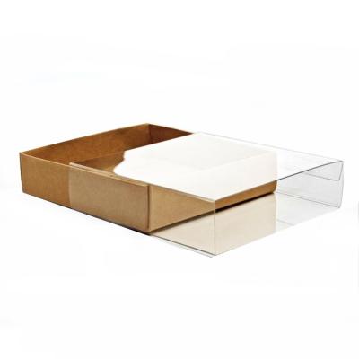 China Recyclable Customized Box Lid And Bottom Box For Skincare Kraft Box With PVC for sale