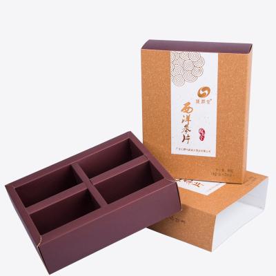 China Recyclable Kraft Color Drawer Box For Tea Bag With Custom Printed Insert Sleeves for sale