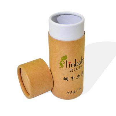 China Recyclable Custom Logo Round Shape Recyclable Kraft Paper Box for sale