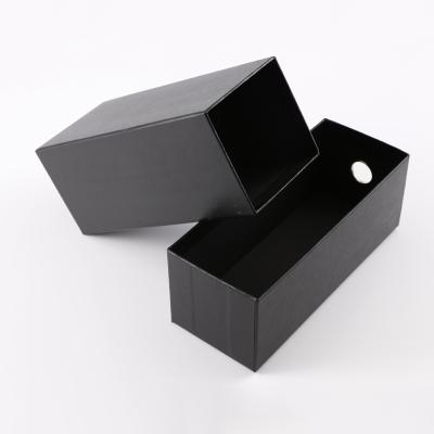 China Custom Recyclable Black Black Paperboard Recyclable Black Paper Shipping Box Shipping Box Drawer Drawer Box for sale