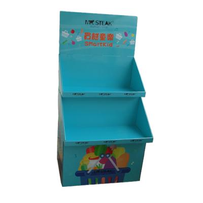 China Hot Sales Custom Factory Recyclable Folded Racks Box Supermarket Display Box for sale