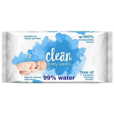 China Eco-friendly Wholesale Biodegradable Bamboo Water Wipes Aqua 99.9% for sale