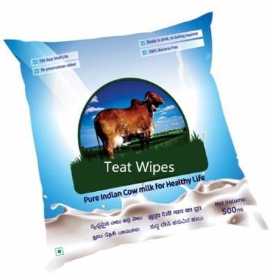 China Factory Price Teat Soft and Sweet Cow Milk Wipes Wet Washcloths in Roll Pack for sale