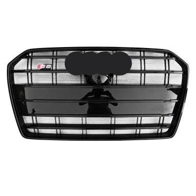 China ABS Suitable For 16-19 Audi A6L Body Kit Upgrade RS6 ABS Black Mid-Net Front Bumper Radiator Grill for sale