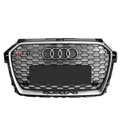 China ABS suitable for new Audi A1 body kit upgrade RS1 front bumper grill car modification for sale