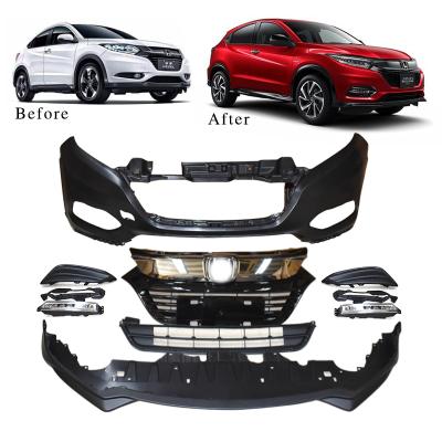 China Plastic suitable for 2015 Honda vezel hrv body kit front bumper LED daytime running light headlight 2020 vezel hrv body kit for sale