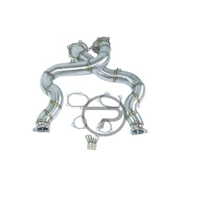 China S6 S7 RS7 4.0T High Performance SUS304 OTP Stainless Steel AUD* S6 S7 RS7 4.0T CATLESS DOWNPIPE for sale