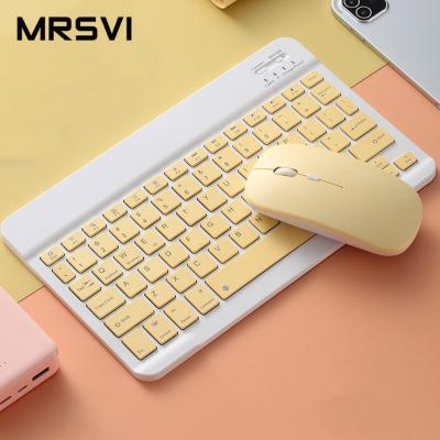 China Hot Selling Custom Slim Portable BT Keyboard Palm Rest Wireless Keyboard Combo Mouse For Computer Phone for sale