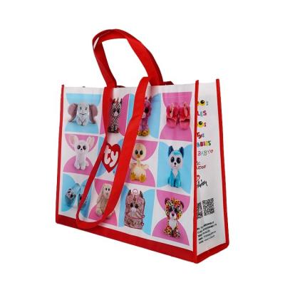 China New Customized Shopping Recyclable Reusable Laminated Nonwoven Shopping Bags Handled Grocery Bag Packaging for sale