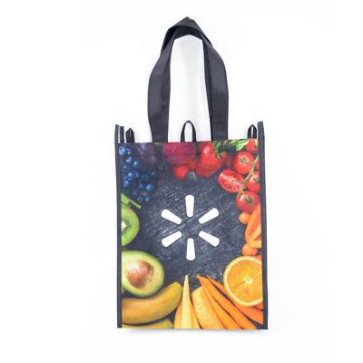 China Wholesale Custom Logo Printed Reusable Handled rpet Recycled Shopping Bag Fabric Eco Bag Recycled Shopping Bag for sale