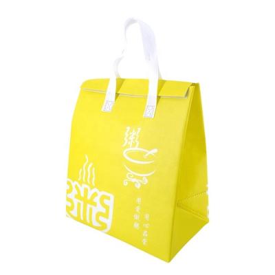 China Waterproof Ultrasonic Recycled Personalized Laminated Nonwoven Insulated PP Lunch Cooler Bag for sale