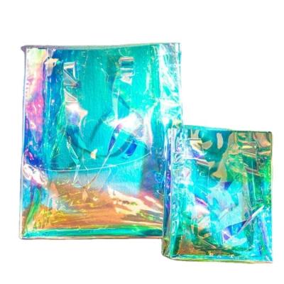 China Luxury Transparent Clear Tote Beach PVC Handled Plastic Handbag for sale