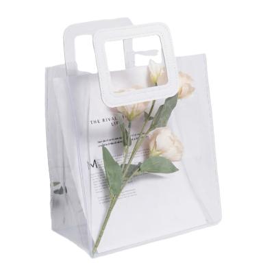 China Waterproof Famous Clear PVC Hand Women Fashionable Shopping Bag for sale